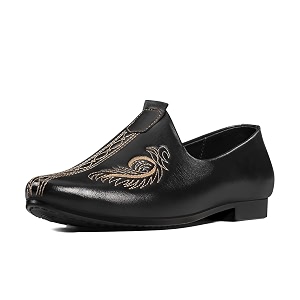 LOUIS STITCH Mens Ethnic Slip On Embroidery