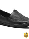 LOUIS STITCH Mens Jet Black Ethnic Slip-On