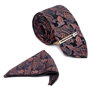 louis stitch mens iris purple italian silk necktie set incl pocket square cufflinks gold tiepin brooch american style formal tie gift set for men tepr010gp