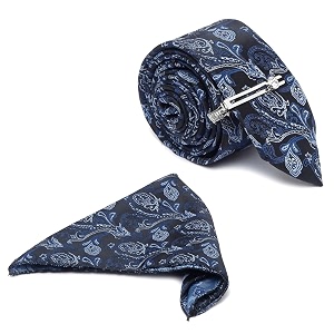 louis stitch mens iris purple italian silk necktie set incl pocket square cufflinks gold tiepin brooch american style formal tie gift set for men tepr010gp