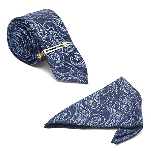 louis stitch mens iris purple italian silk necktie set incl pocket square cufflinks gold tiepin brooch american style formal tie gift set for men tepr010gp