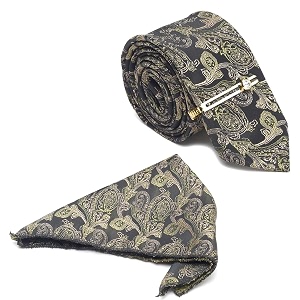 louis stitch mens iris purple italian silk necktie set incl pocket square cufflinks gold tiepin brooch american style formal tie gift set for men tepr010gp
