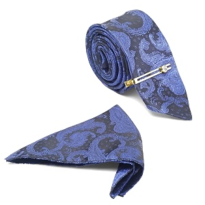 louis stitch mens iris purple italian silk necktie set incl pocket square cufflinks gold tiepin brooch american style formal tie gift set for men tepr010gp
