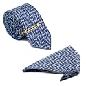LOUIS STITCH Mens Iris Purple Italian Silk Necktie Set Incl Pocket Square Cufflinks Gold Tiepin Brooch American Style Formal Tie Gift Set for Men (TEPR010GP)