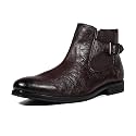 LOUIS STITCH Mid-Top Ankle Shrunken Chelsea Boots