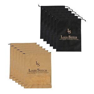 louis stitch non-woven shoe bag travel accessories shoes storage cover waterproof string bag39s organizer combo for men women unisex set of 12 beige see-thru amp black plain