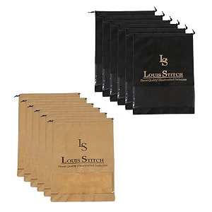 louis stitch non-woven shoe bag travel accessories shoes storage cover waterproof string bag39s organizer combo for men women unisex set of 12 black amp beige see-thru