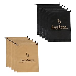 louis stitch non-woven shoe bag travel accessories shoes storage cover waterproof string bag39s organizer combo for men women unisex set of 12 black see-thru amp beige plain