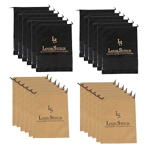 louis stitch non-woven shoe bag travel accessories shoes storage cover waterproof string bag39s organizer combo for men women unisex pack of 24 beige plain amp black see-thru