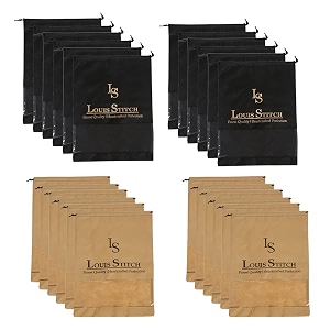 louis stitch non-woven shoe bag travel accessories shoes storage cover waterproof string bag39s organizer combo for men women unisex pack of 24 black amp beige see-thru