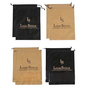 louis stitch non-woven shoe bag travel accessories shoes storage cover waterproof string bag39s organizer combo for men women unisex set of 8 beige amp black plain amp see-thru