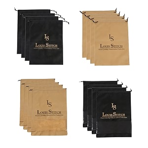 louis stitch non-woven shoe bag travel accessories shoes storage cover waterproof string bag39s organizer combo for men women unisex pack of 16 beige amp black plain amp see-thru