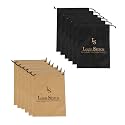 LOUIS STITCH Non-Woven Shoe Bag Travel Accessories Shoes Storage Cover Waterproof String Bag's Organizer Combo for Men Women Unisex (Set of 12) (Black &amp; Beige Plain)