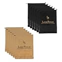 LOUIS STITCH Non-Woven Shoe Bag Travel Accessories Shoes Storage Cover Waterproof String Bag's Organizer Combo for Men Women Unisex (Set of 12) (Black & Beige See-thru)