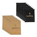 LOUIS STITCH Non-Woven Shoe Bag Travel Accessories Shoes Storage Cover Waterproof String Bag's Organizer Combo for Men Women Unisex (Pack of 16) (Black &amp; Beige See-thru)