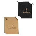 LOUIS STITCH Non-Woven Shoe Bag Travel Accessories Shoes Storage Cover Waterproof String Bag's Organizer Combo for Men Women Unisex (Set of 6) (Black &amp; Beige Plain)