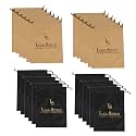 LOUIS STITCH Non-Woven Shoe Bag Travel Accessories Shoes Storage Cover Waterproof String Bag's Organizer Combo for Men Women Unisex (Pack of 24) (Black &amp; Beige Plain)