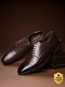 LOUIS STITCH Prussian Blue Italian Crust Leather Formal Derby Lace Ups for Men (LSRXPL) UK-11 Derby For Men