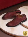 LOUIS STITCH Rosewood Italian Crust Leather Formal Derby Lace Ups for Men (LSRXPL) UK-12 Derby For Men