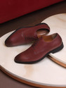 LOUIS STITCH Rosewood Italian Crust Leather Formal Derby Lace Ups for Men (LSRXPL) UK-7 Derby For Men