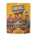 Louisville Jerky Co. Sweet & Smoky Carolina Mustard BBQ Vegan Jerky, Plant Based Protein Snack (3 Ounce, 1-Pack) – Smoky Southern BBQ Flavor, Gluten-Free, Vegetarian