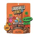 Louisville Vegan Jerky - Buffalo Hot Wing Vegan and Vegetarian Meat - Lip-Smacking Jerky - Gluten-Free High Protein Vegan Snacks 18 grams of Non-GMO Soy Protein, 280 Calories Per Bag