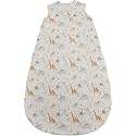 Loulou Lollipop Tencel Lyocell Wearable Baby Blanket Sleeping Bag, Unisex Infant Toddler, 1.0 TOG, 2-Way Zipper Girl Boy Sleepsack Animal Print (Baby Dinomite, 0-6 M)