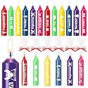 Lounsweer 24 Pcs Colored Colombia Candle Spell Candles Set Night Supplies 4 Tall x 1/2 Diameter Spell Taper Candles with Inspirational Inscriptions for Christmas Virgin Day Family Community