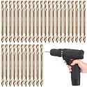 Lounsweer 30 Pcs Cobalt Drill Bits Bulk Hss M35 Metal Double End, 1/8 Inch