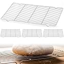 Lounsweer 4 Pcs Cooling Racks, 24L X 16W X 1H Stainless Steel Wire Rack for Baking Sheet, Large Cookie Cooling Rack, Oven Safe Cooking Racks for Sheet Pan, Dishwasher Safe, Full Size