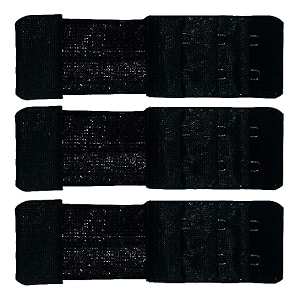 louryn koulyn bra hook extender-2 hook - 3 eye with extra elastic for women save your bra increase band length combo