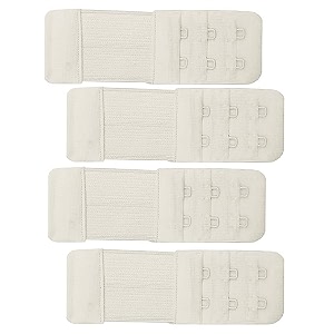 louryn koulyn bra hook extender-2 hook - 3 eye with extra elastic for women save your bra increase band length combo