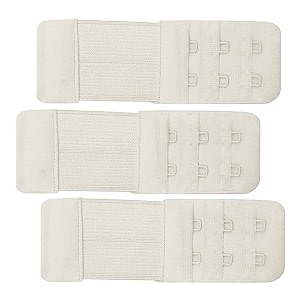 louryn koulyn bra hook extender-2 hook - 3 eye with extra elastic for women save your bra increase band length combo