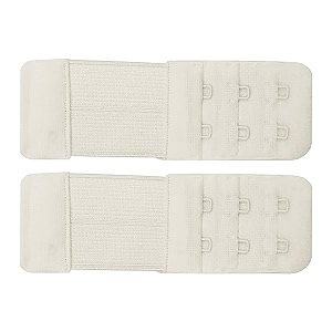 louryn koulyn bra hook extender-2 hook - 3 eye with extra elastic for women save your bra increase band length combo