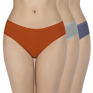 LOURYN KOULYN Solid Low Rise Cotton Bikini