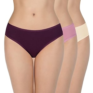 LOURYN KOULYN Solid Low Rise Cotton Bikini