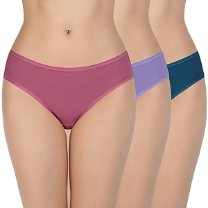 LOURYN KOULYN Solid Low Rise Cotton Bikini