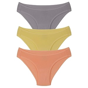 LOURYN KOULYN Solid Low Rise Cotton Bikini