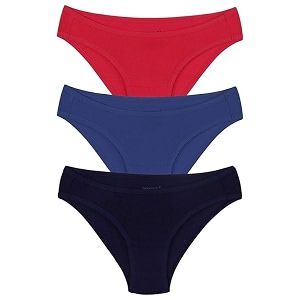 LOURYN KOULYN Solid Low Rise Cotton Bikini