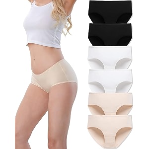 LOURYN KOULYN Womens Breathable Cotton Underwear Hipster