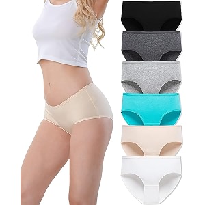 LOURYN KOULYN Womens Breathable Cotton Underwear Hipster