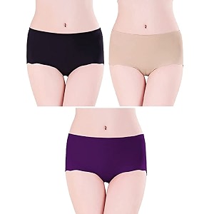LOURYN KOULYN Womens Ice Silk Seamless Hipster