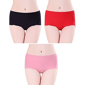 LOURYN KOULYN Womens Ice Silk Seamless Hipster