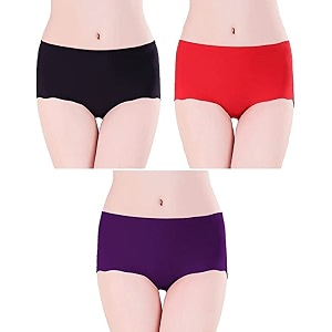 LOURYN KOULYN Womens Ice Silk Seamless Hipster