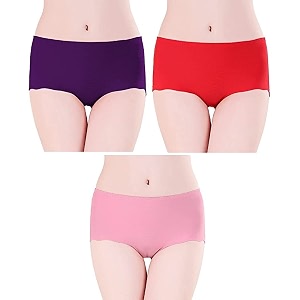 LOURYN KOULYN Womens Ice Silk Seamless Hipster