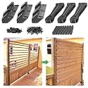Louver Bracket Kit 4-Pack for Outdoor Blinds, Powder Coated Iron Hardware