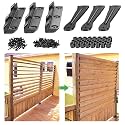 Louver Bracket Kit & Hardware Kit for Outdoor Blinds, Powder Coated Iron