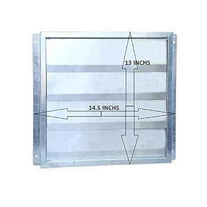 louver iron and aluminium shutter 12inch silver pack of 1