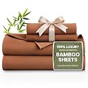 Love's cabin 100% Rayon Derived from Bamboo, Queen Sheet Set, 6 Pieces