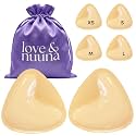 love & nuuna Double Sided Sticky Push Up Bra Inserts - Reusable Adhesive Bra with Padding - Sticky Bra for Dresses Bikinis
